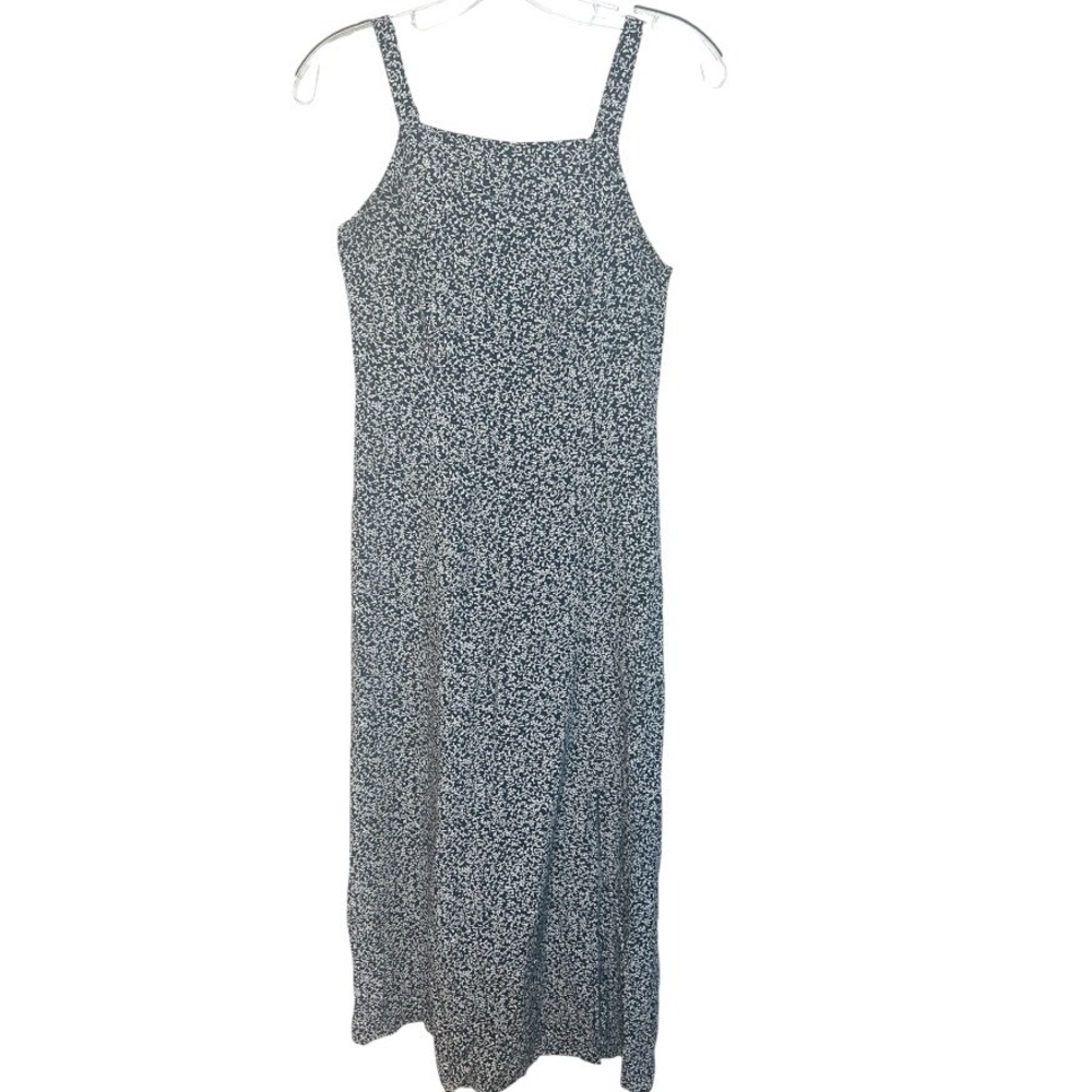 Old Navy Women Maxi Dress Blue White Floral Smocked‎ Back Boho Cottagecore XS